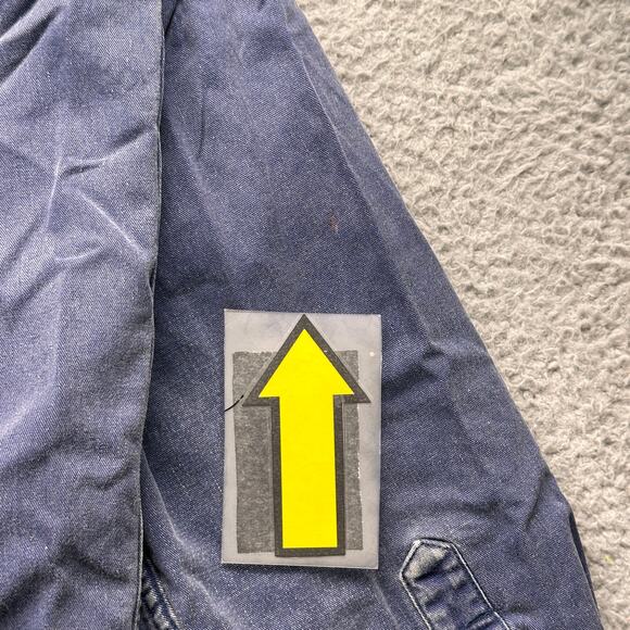 Vintage 90s LL Bean Flannel Lined Chambray Button Long Sleeve Shirt Mens Large - Picture 10 of 12